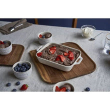 Load image into Gallery viewer, 2 Piece Ceramic Stoneware Baking Dish Set in Ivory Cream Beige