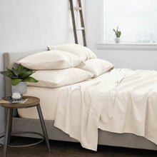 Load image into Gallery viewer, King size Ivory Beige 6-Piece Wrinkle Resistant Microfiber/Polyester Sheet Set