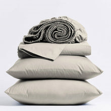 Load image into Gallery viewer, Twin Ivory Beige Off-White Cream 100-Percent Certified Organic Cotton Sheet Set