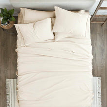 Load image into Gallery viewer, Twin XL Ivory Beige 4-Piece Wrinkle Resistant Microfiber/Polyester Sheet Set