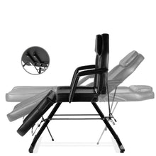 Load image into Gallery viewer, Black Adjustable Massage Bed Salon Chair w/ Hydraulic Stool