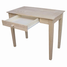 Load image into Gallery viewer, Solid Unfinished Wood Laptop Desk Writing Table with Drawer