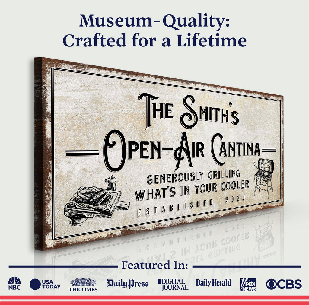 Family Open Air Cantina Sign
