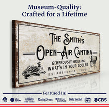 Load image into Gallery viewer, Family Open Air Cantina Sign