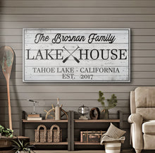 Load image into Gallery viewer, Family Lake House Paddle Sign