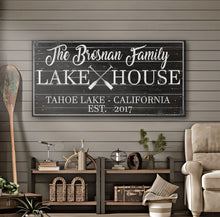 Load image into Gallery viewer, Family Lake House Paddle Sign II