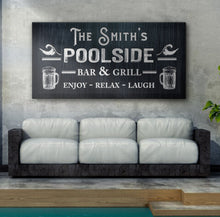 Load image into Gallery viewer, Personalized Poolside Bar And Grill Sign II