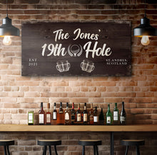 Load image into Gallery viewer, 19th Hole Golf Personalized Sign II