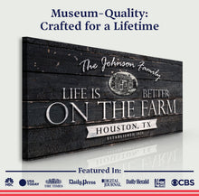 Load image into Gallery viewer, Life Is Better On The Farm Sign V