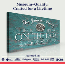 Load image into Gallery viewer, Life Is Better On The Farm Sign VI