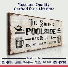 Load image into Gallery viewer, Personalized Poolside Bar And Grill Sign