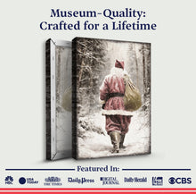 Load image into Gallery viewer, Vintage Santa Claus in Winter Forest Christmas Wall Art III
