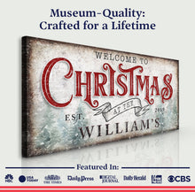 Load image into Gallery viewer, Family Welcome To Christmas Sign IV