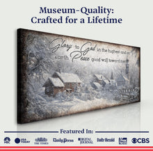 Load image into Gallery viewer, Vintage Christmas Village Luke 2:14 Scripture Sign II