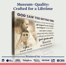Load image into Gallery viewer, Personalized God Saw You Getting Tired Memorial Sign II