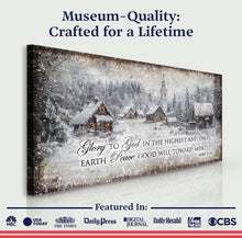 Load image into Gallery viewer, Vintage Christmas Village Luke 2:14 Scripture Sign