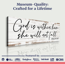 Load image into Gallery viewer, God Is Within Her She Will Not Fall Psalm 46:5 Faith Sign III
