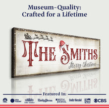 Load image into Gallery viewer, Christmas Family Name Sign IV