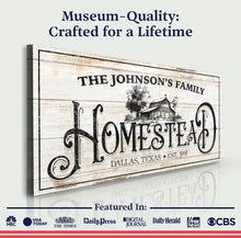 Load image into Gallery viewer, Vintage Farmhouse Homestead Sign