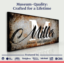 Load image into Gallery viewer, Family Last Name Sign