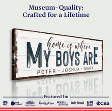Load image into Gallery viewer, Home Is Where My Boys Are Sign