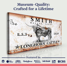 Load image into Gallery viewer, Longhorn Rustic Cattle Sign III