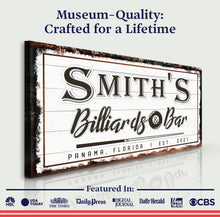 Load image into Gallery viewer, Billiards And Bar Sign