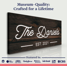 Load image into Gallery viewer, Wooden Family Name Sign