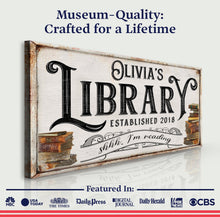 Load image into Gallery viewer, Shhh I'm Reading Library Sign