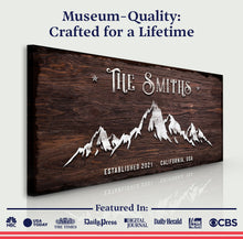 Load image into Gallery viewer, Family Mountain Home Sign