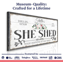 Load image into Gallery viewer, Personalized She Shed Sign VII