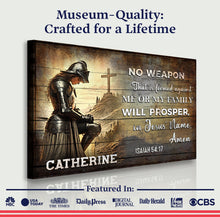 Load image into Gallery viewer, No Weapon That Is Formed Against You Will Prosper Isaiah 54:17 Faith Sign III