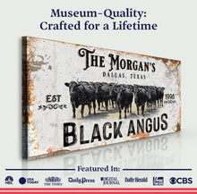 Load image into Gallery viewer, Personalized Black Angus Cattle Sign II