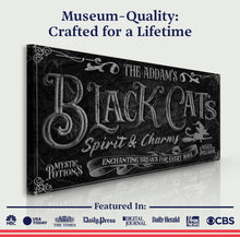 Load image into Gallery viewer, Black Cat’s Spirits &amp; Charms Bar Halloween Sign II