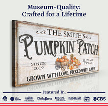 Load image into Gallery viewer, Personalized Pumpkin Patch Sign VII