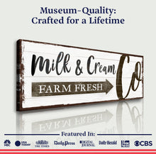 Load image into Gallery viewer, Farm Fresh Milk And Cream Co Sign