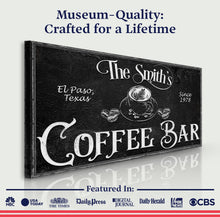 Load image into Gallery viewer, Personalized Coffee Bar Sign VI