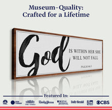 Load image into Gallery viewer, God Is Within Her She Will Not Fall Psalm 46:5 Faith Sign II