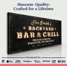 Load image into Gallery viewer, Backyard Bar &amp; Grill Sign XVIII