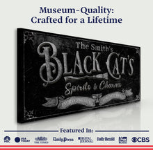 Load image into Gallery viewer, Black Cat’s Spirits &amp; Charms Bar Halloween Sign III