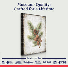 Load image into Gallery viewer, Vintage Winter Pine Cone Christmas Wall Art IV