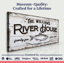 Load image into Gallery viewer, Personalized River House Sign
