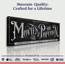 Load image into Gallery viewer, Personalized Movies &amp; Popcorn Sign