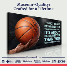 Load image into Gallery viewer, It's Not About Being Better Sports Quote Sign