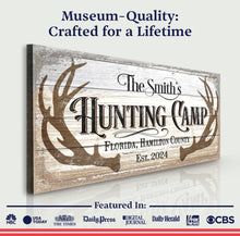Load image into Gallery viewer, Hunting Camp Family Sign
