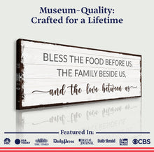 Load image into Gallery viewer, Bless The Food Before Us And The Love Between Us Sign