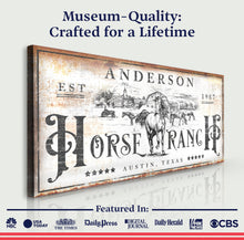 Load image into Gallery viewer, Family Horse Ranch Rustic Sign