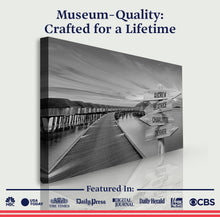 Load image into Gallery viewer, Family Names Monochrome Ocean Dock Sign