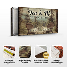 Load image into Gallery viewer, You And Me We Got This Signs | Couple Name Sign Wall Art | Couple Mountain Sign Decor | Personalized Housewarming Gift | Anniversary Gift (ETSY)