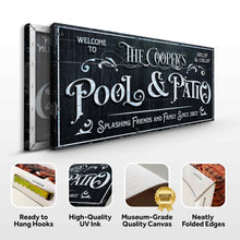Load image into Gallery viewer, Personalized Pool Sign Black and White